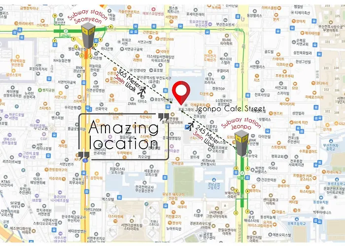 Apartment Bis Licensed Jeonpo Cafe Street King Beds 3-min Subway Busan