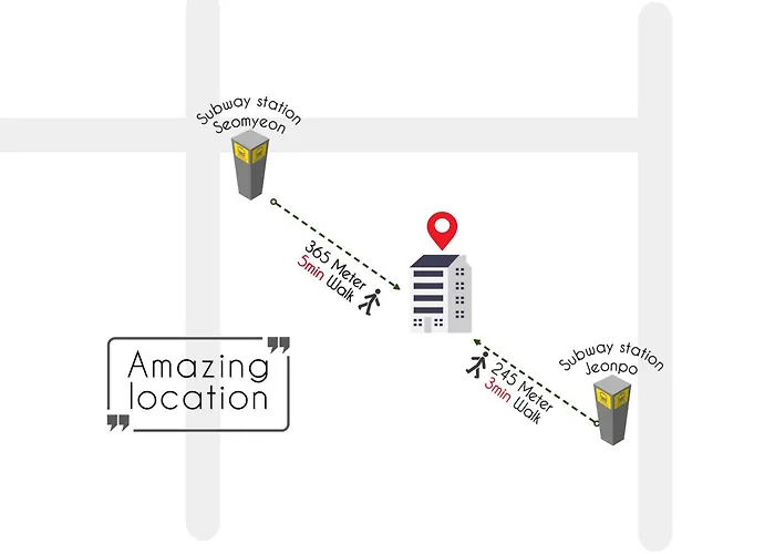 Bis Licensed Jeonpo Cafe Street King Beds 3-min Subway Busan